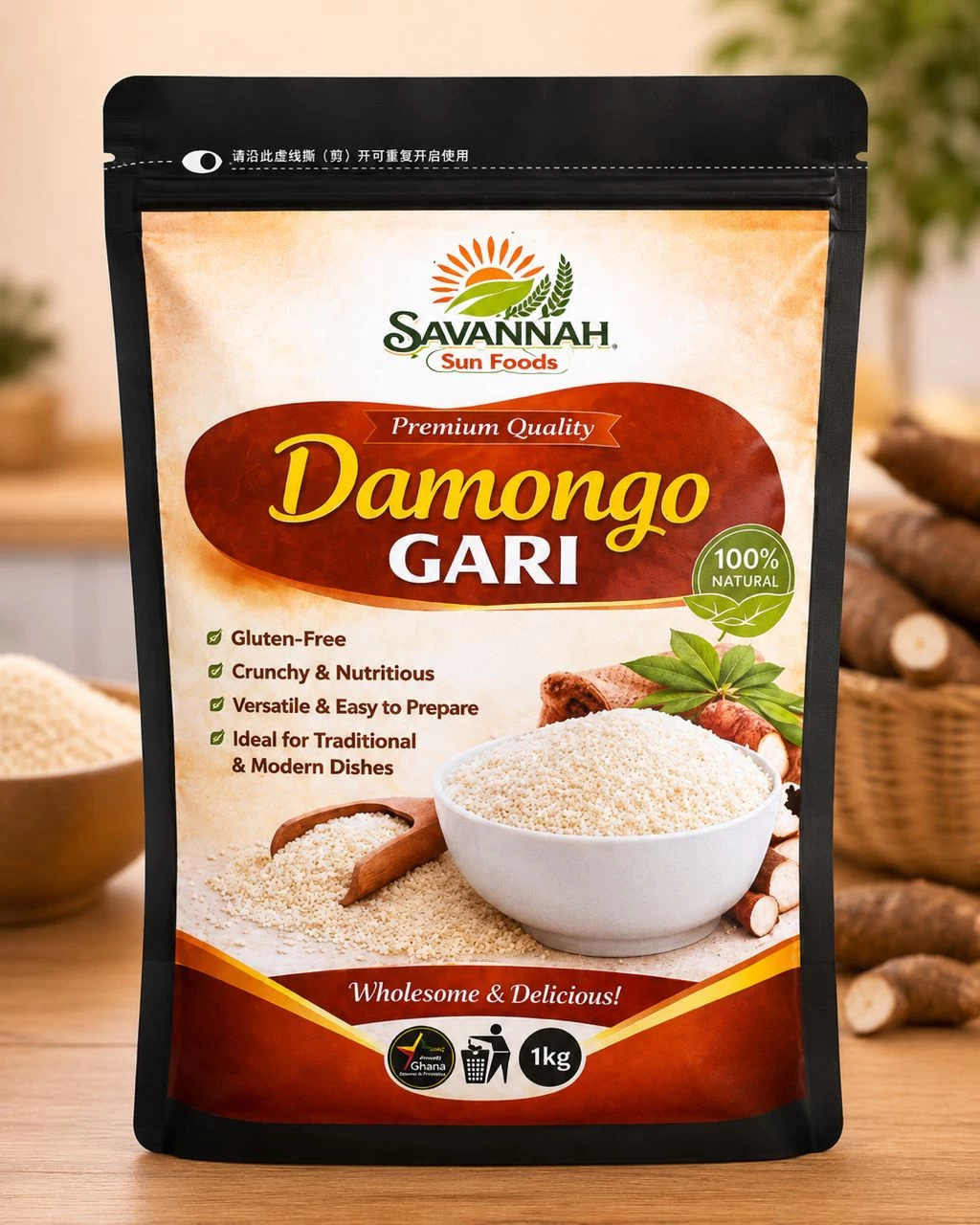 Authentic Damango Gar| Premium Fine Cassava Flakes
