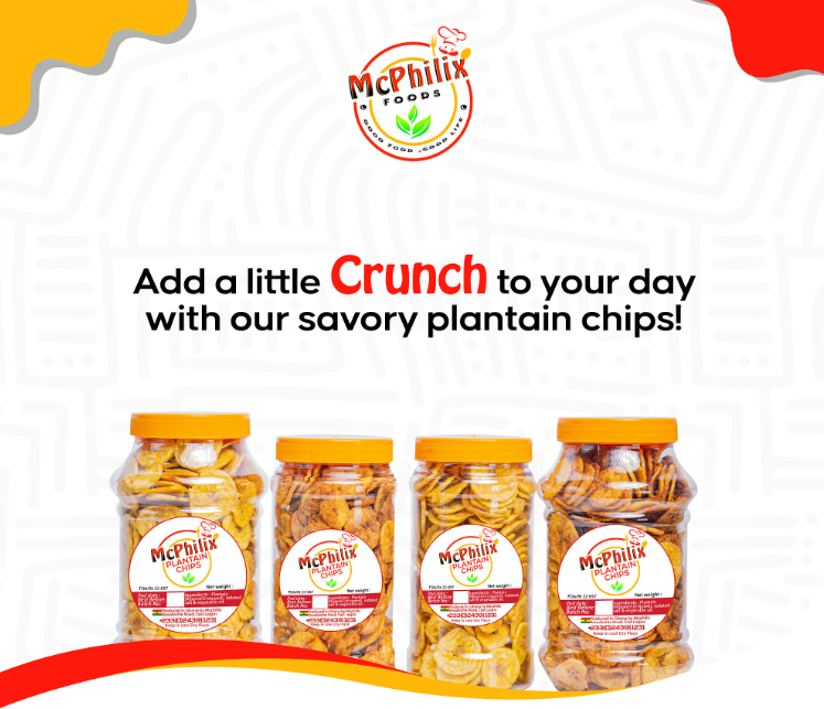 Mcphilix Plantain Chips  - Container