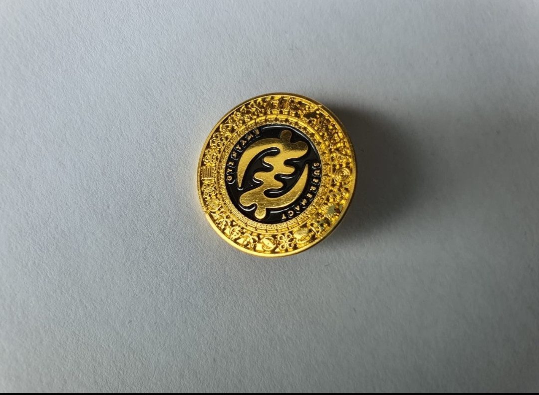 Ghana Gye Nyame Lapel Pin Except For God
