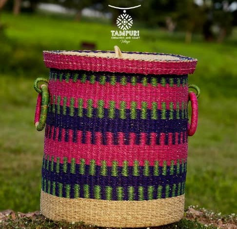 Yooza Kara (Container) - Handwoven Bolga Basket