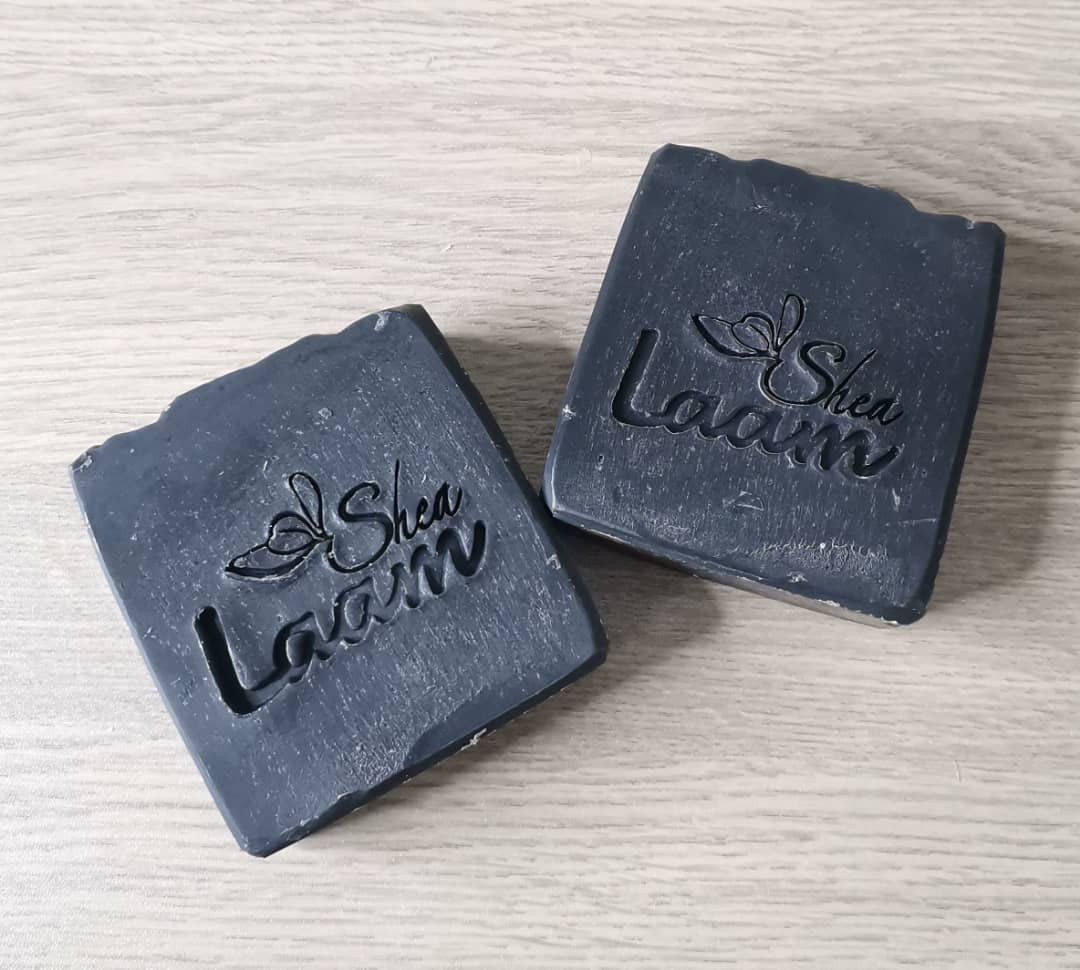 Shea Butter Soap with Activated Charcoal and Tea Tree Essential Oil